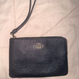 Coach Black Textured Wristlet
